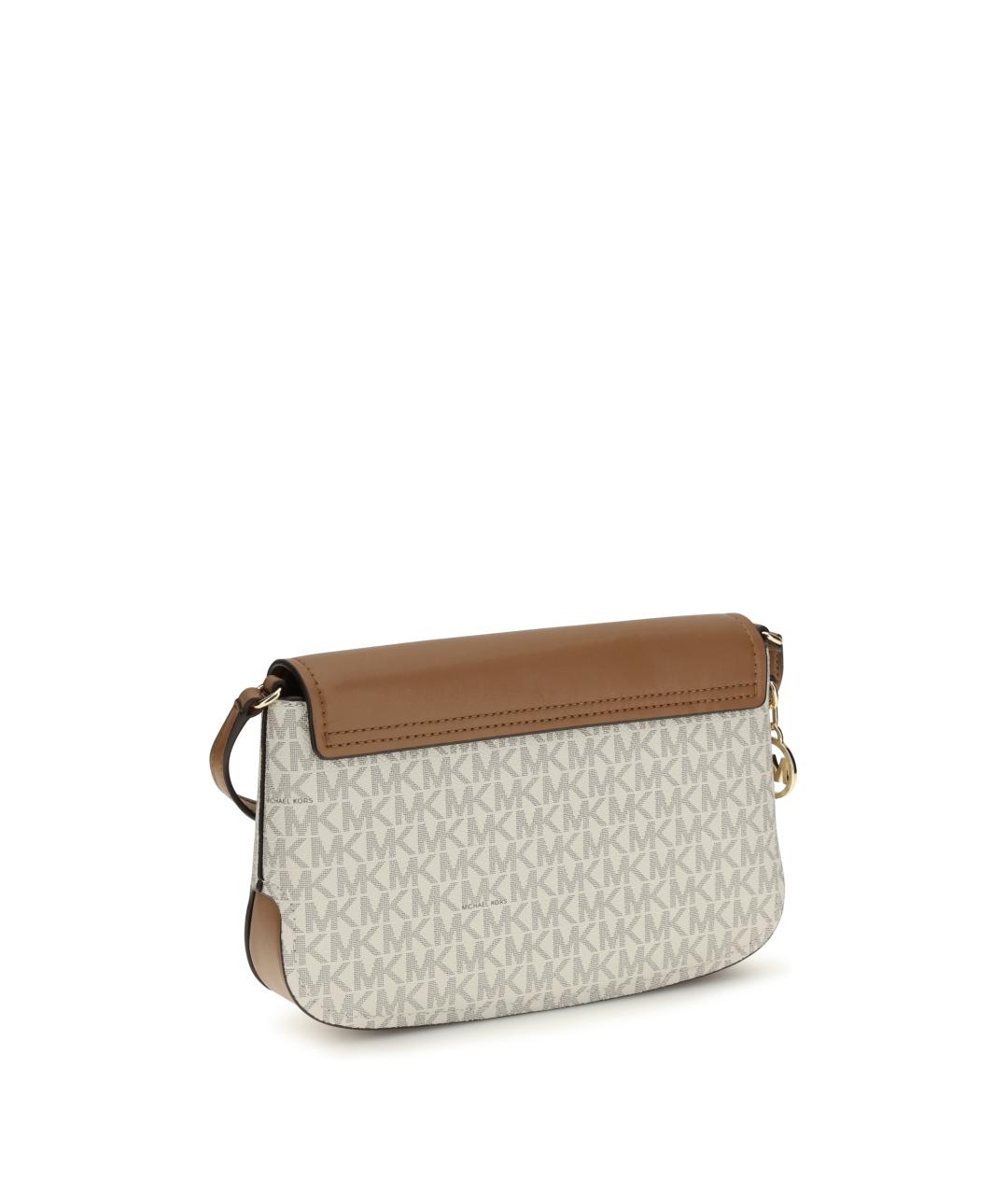 MICHAEL KORS Бежевая тканевая сумка через плечо, фото 3
