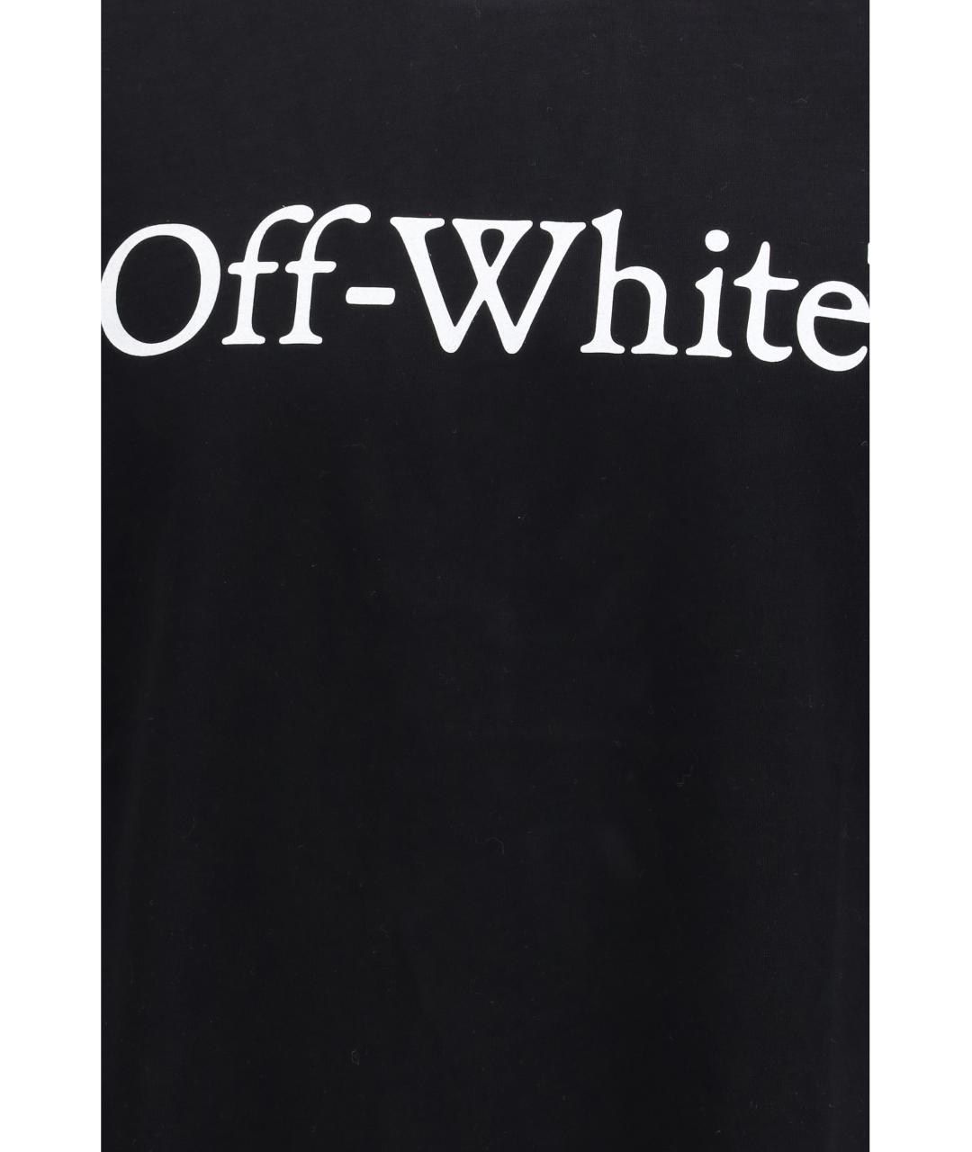 OFF-WHITE Черная хлопковая футболка, фото 3