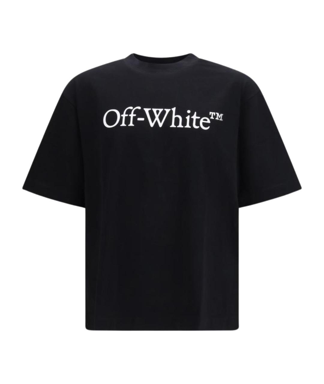 OFF-WHITE Черная хлопковая футболка, фото 1