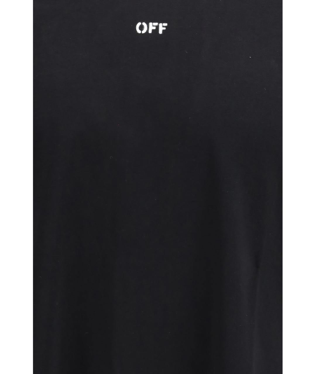 OFF-WHITE Черная хлопковая футболка, фото 3