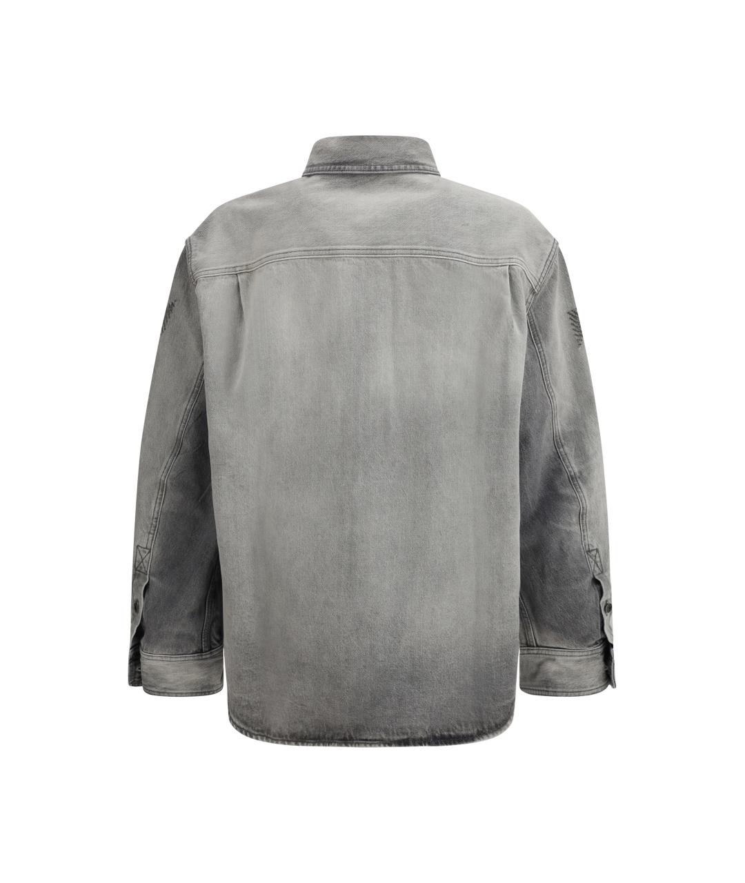 OFF-WHITE Серая хлопковая кэжуал рубашка, фото 2