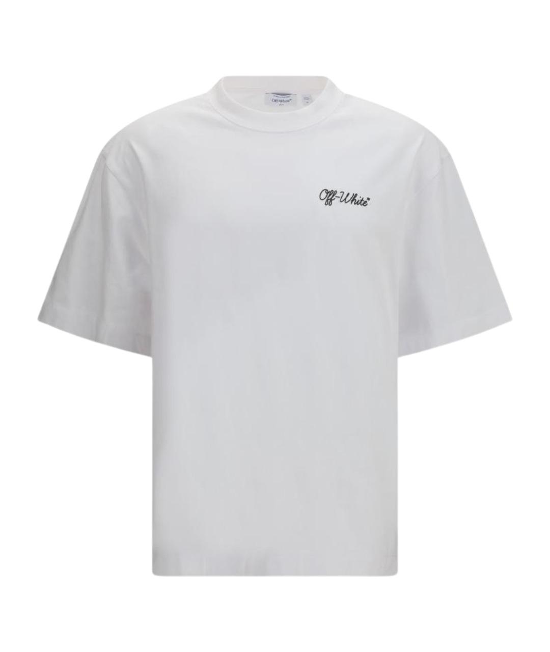OFF-WHITE Белая хлопковая футболка, фото 1