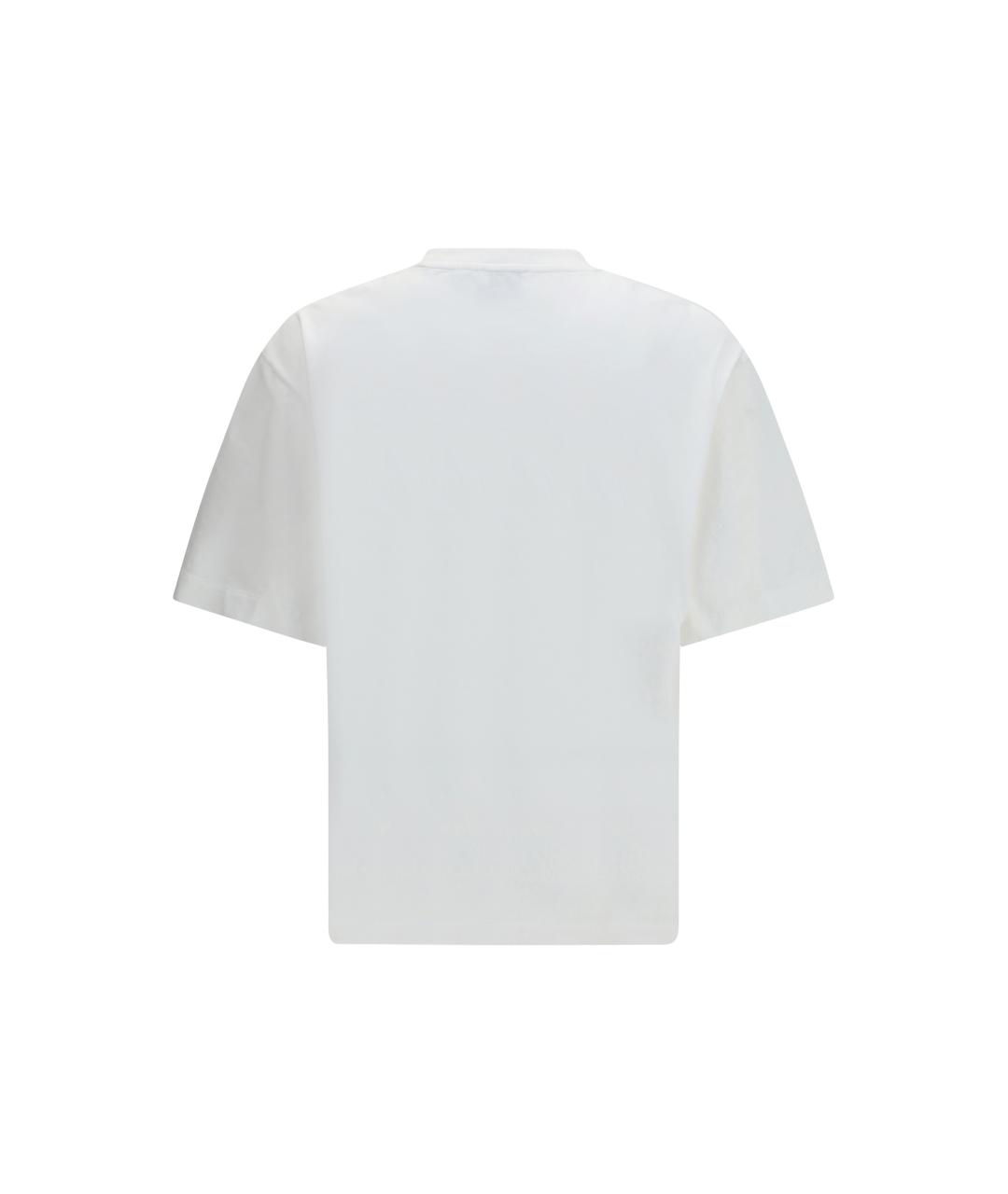 OFF-WHITE Белая хлопковая футболка, фото 2