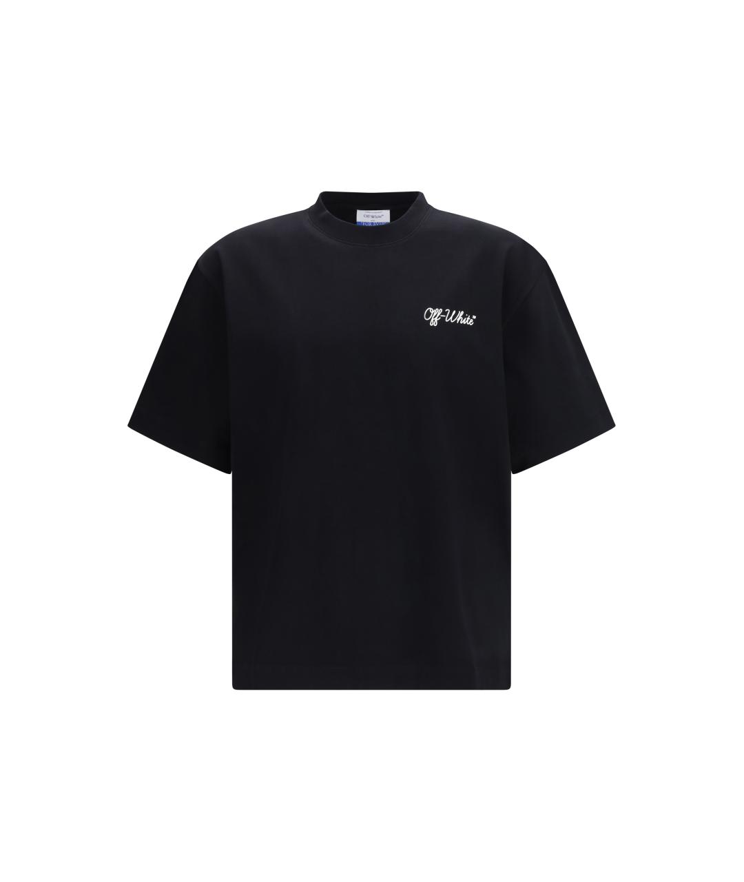 OFF-WHITE Черная хлопковая футболка, фото 4