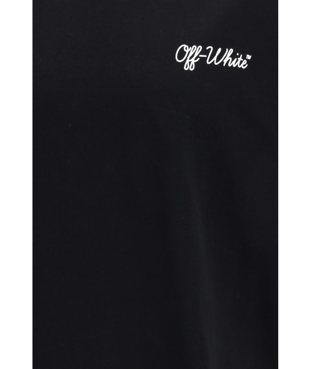 OFF-WHITE Черная хлопковая футболка, фото 3