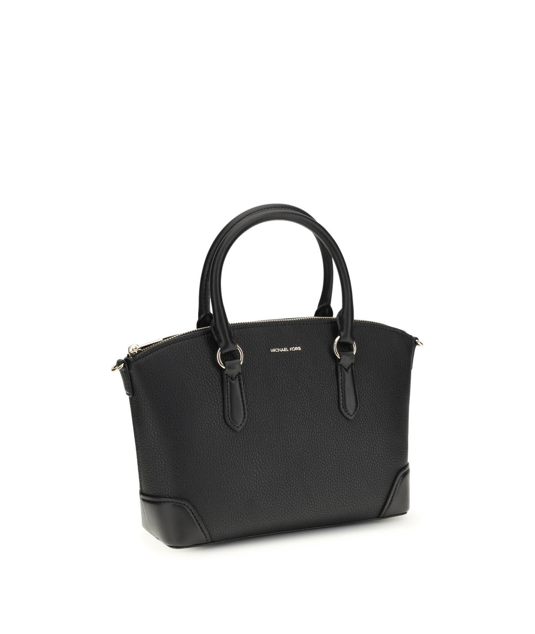 MICHAEL KORS Черная кожаная сумка тоут, фото 2