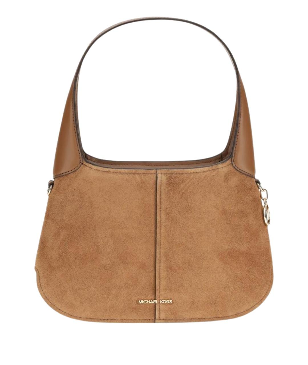 MICHAEL KORS Бежевая замшевая сумка через плечо, фото 1