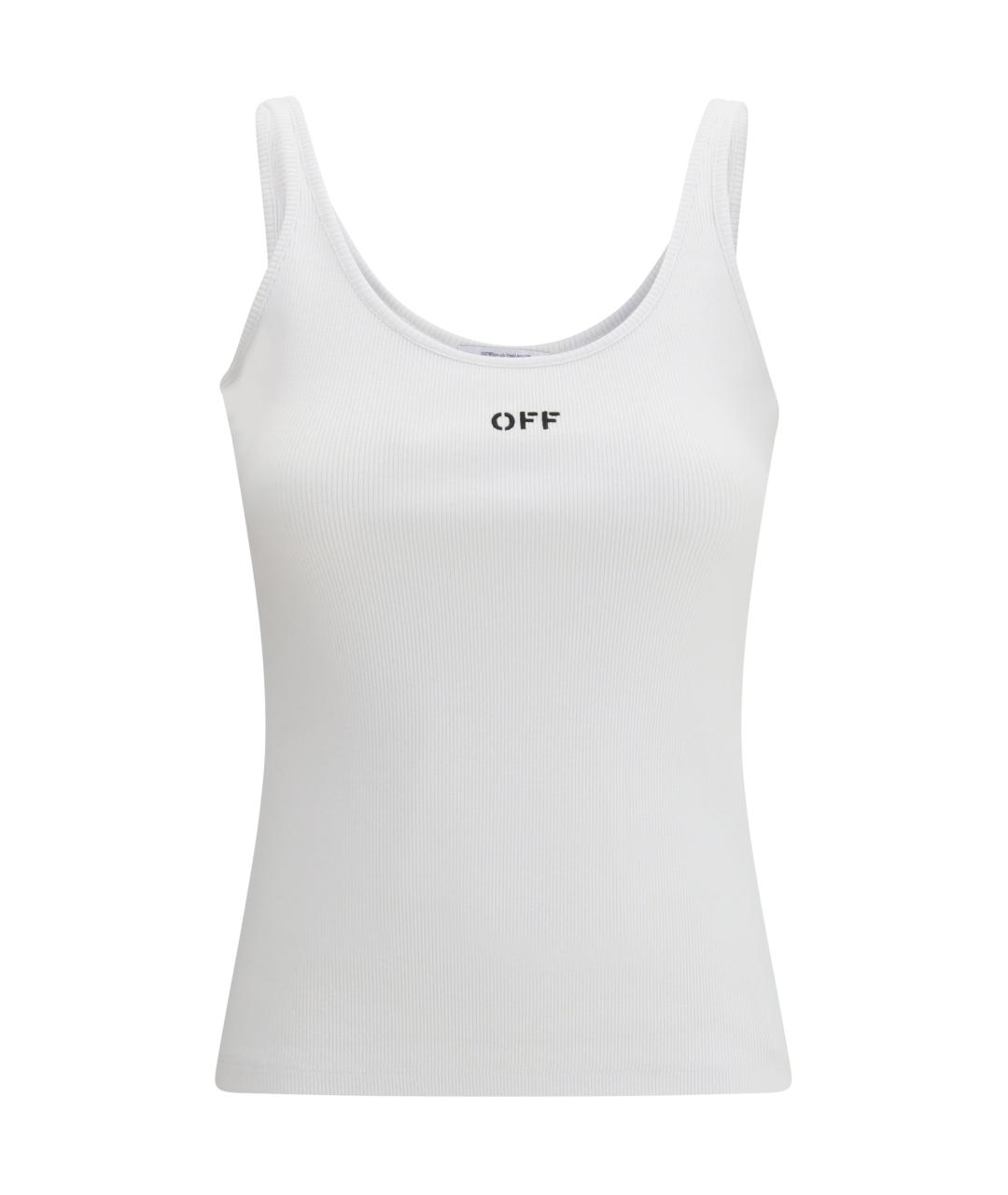 OFF-WHITE Белая хлопковая майка, фото 1