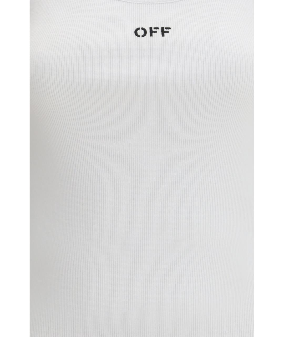 OFF-WHITE Белая хлопковая майка, фото 3