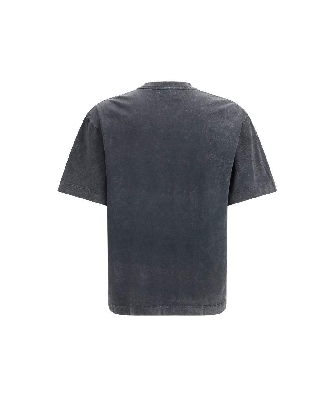 OFF-WHITE Черная хлопковая футболка, фото 2