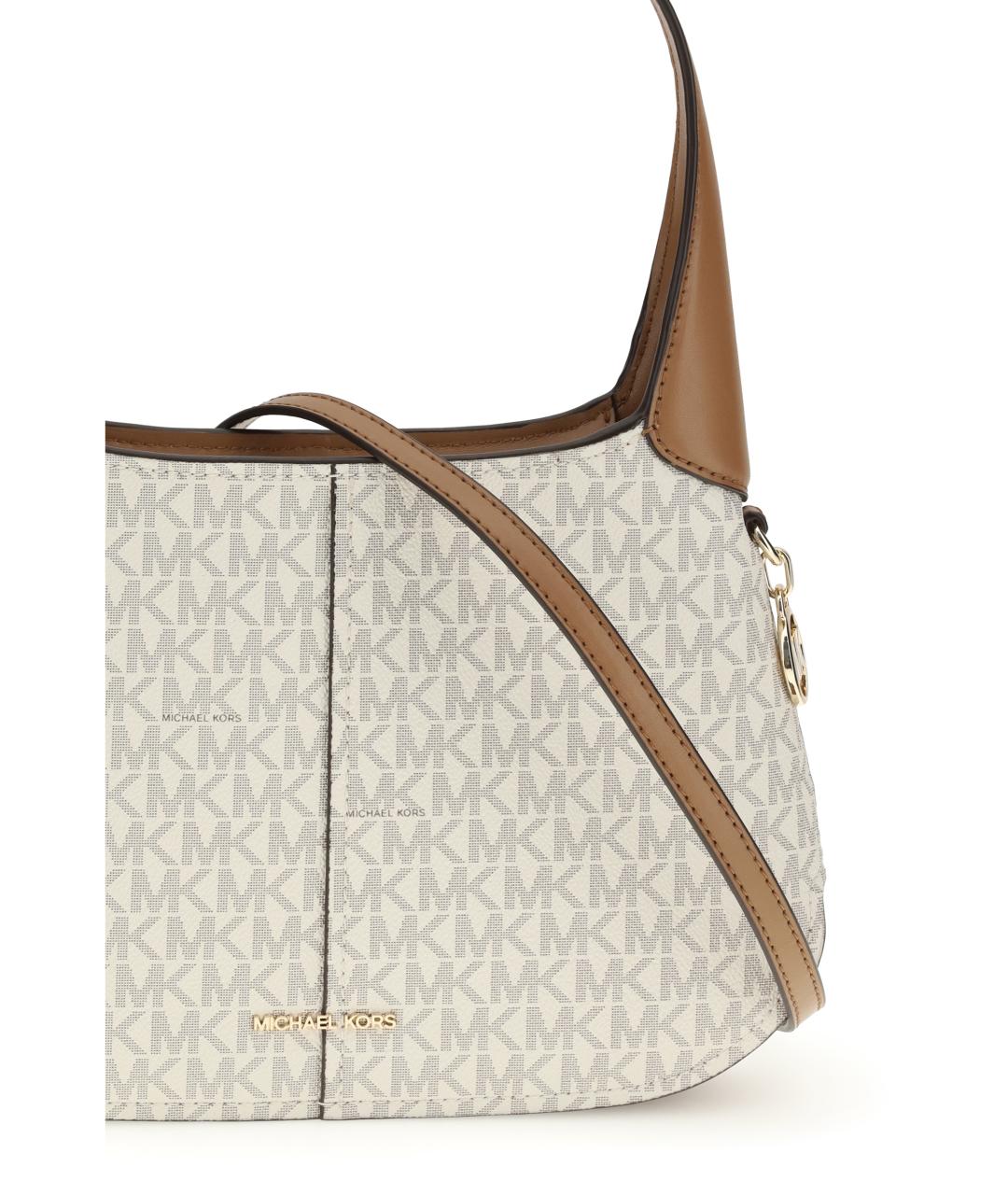 MICHAEL KORS Бежевая хлопковая сумка с короткими ручками, фото 4