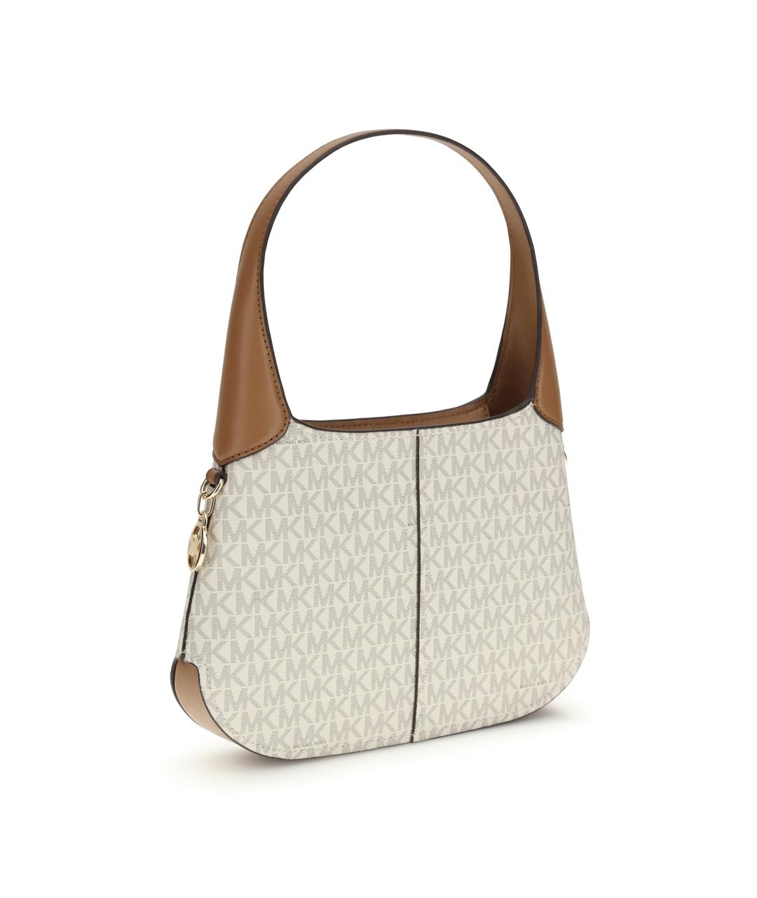 MICHAEL KORS Бежевая хлопковая сумка с короткими ручками, фото 3