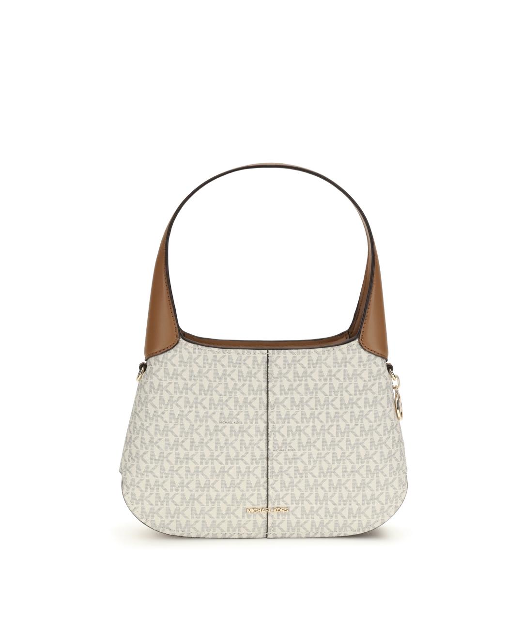 MICHAEL KORS Бежевая хлопковая сумка с короткими ручками, фото 1