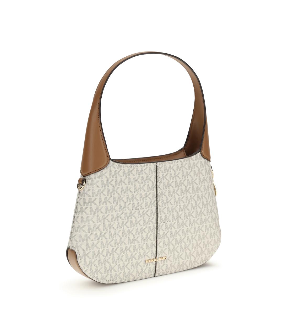 MICHAEL KORS Бежевая хлопковая сумка с короткими ручками, фото 2