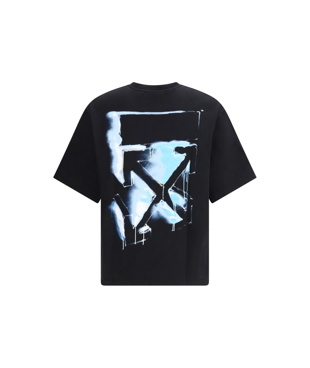 OFF-WHITE Черная хлопковая футболка, фото 2