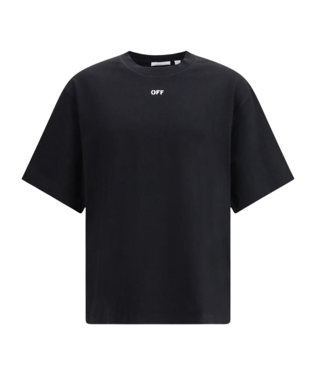 OFF-WHITE Черная хлопковая футболка, фото 1