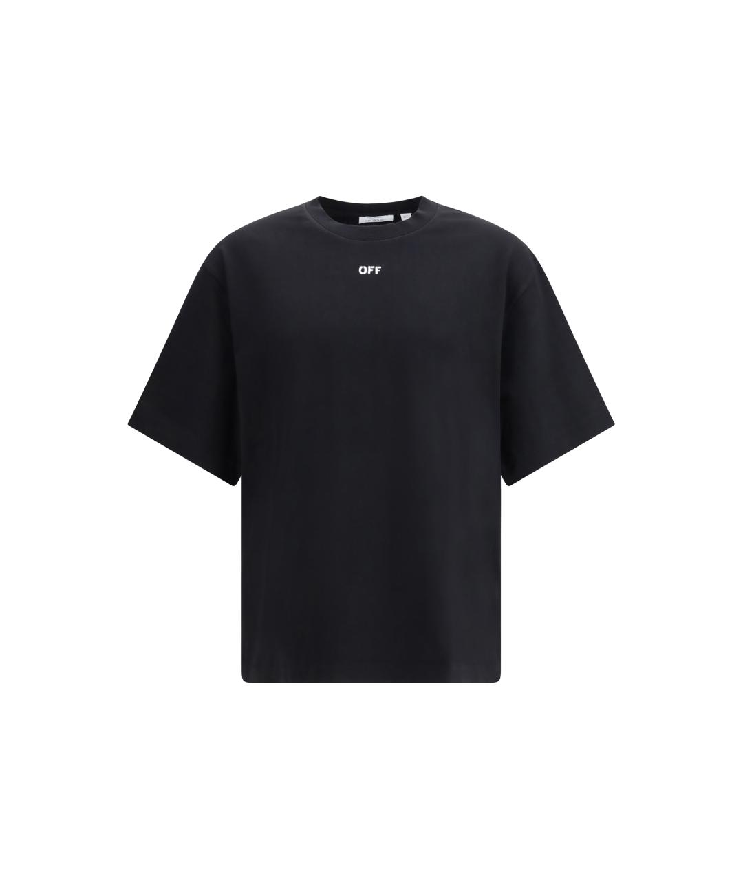 OFF-WHITE Черная хлопковая футболка, фото 4