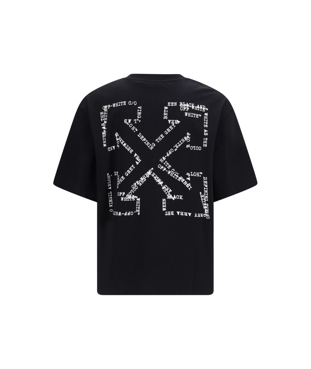 OFF-WHITE Черная хлопковая футболка, фото 2