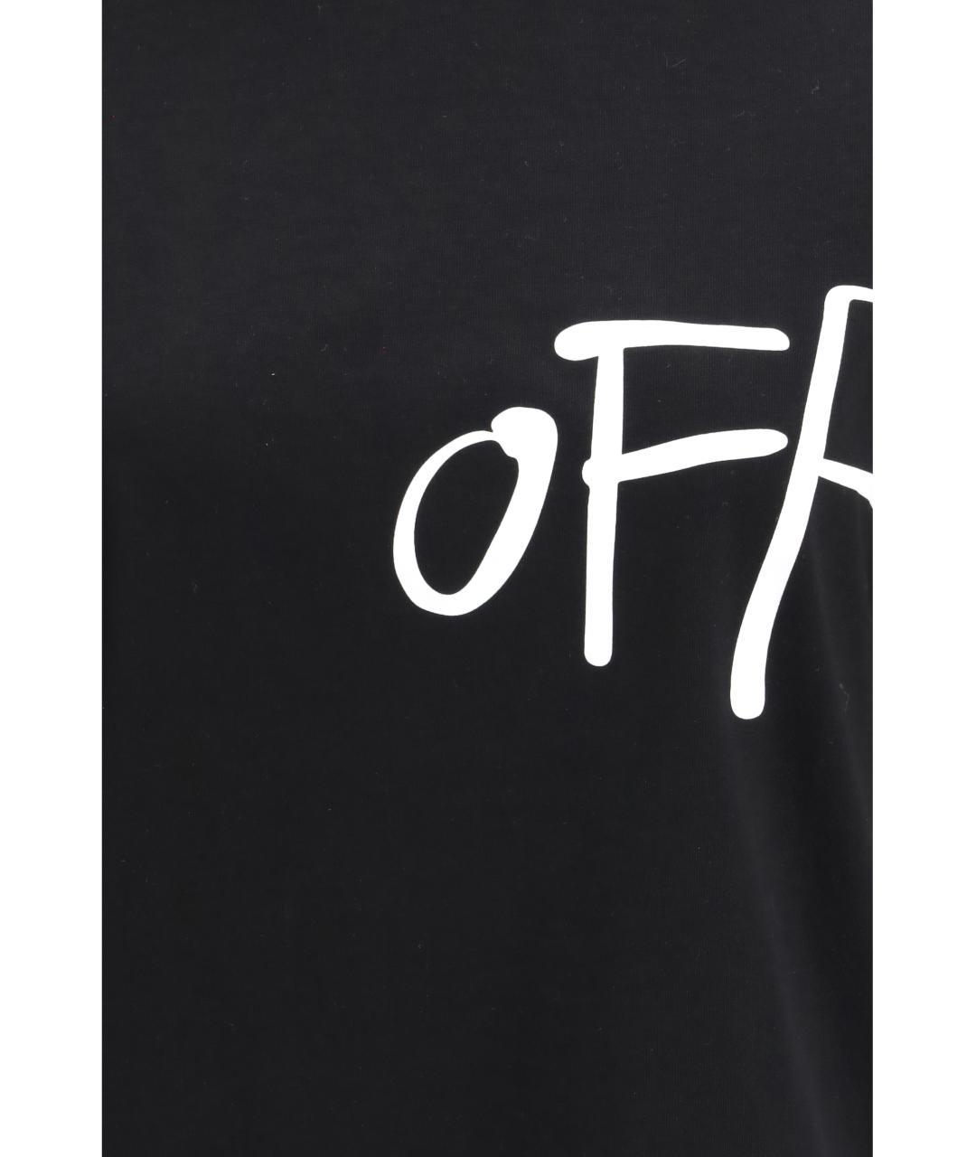 OFF-WHITE Черная хлопковая футболка, фото 3