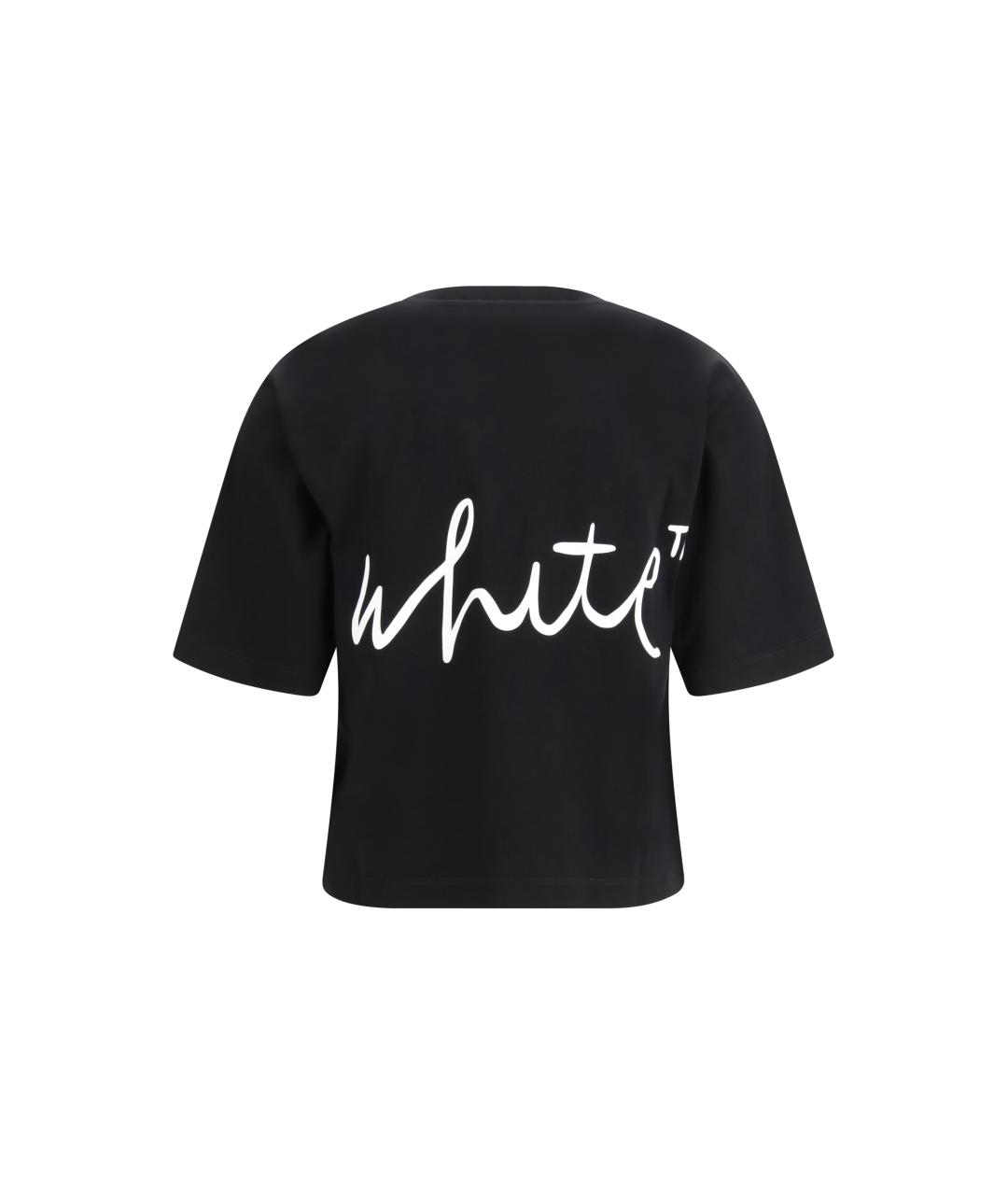 OFF-WHITE Черная хлопковая футболка, фото 2