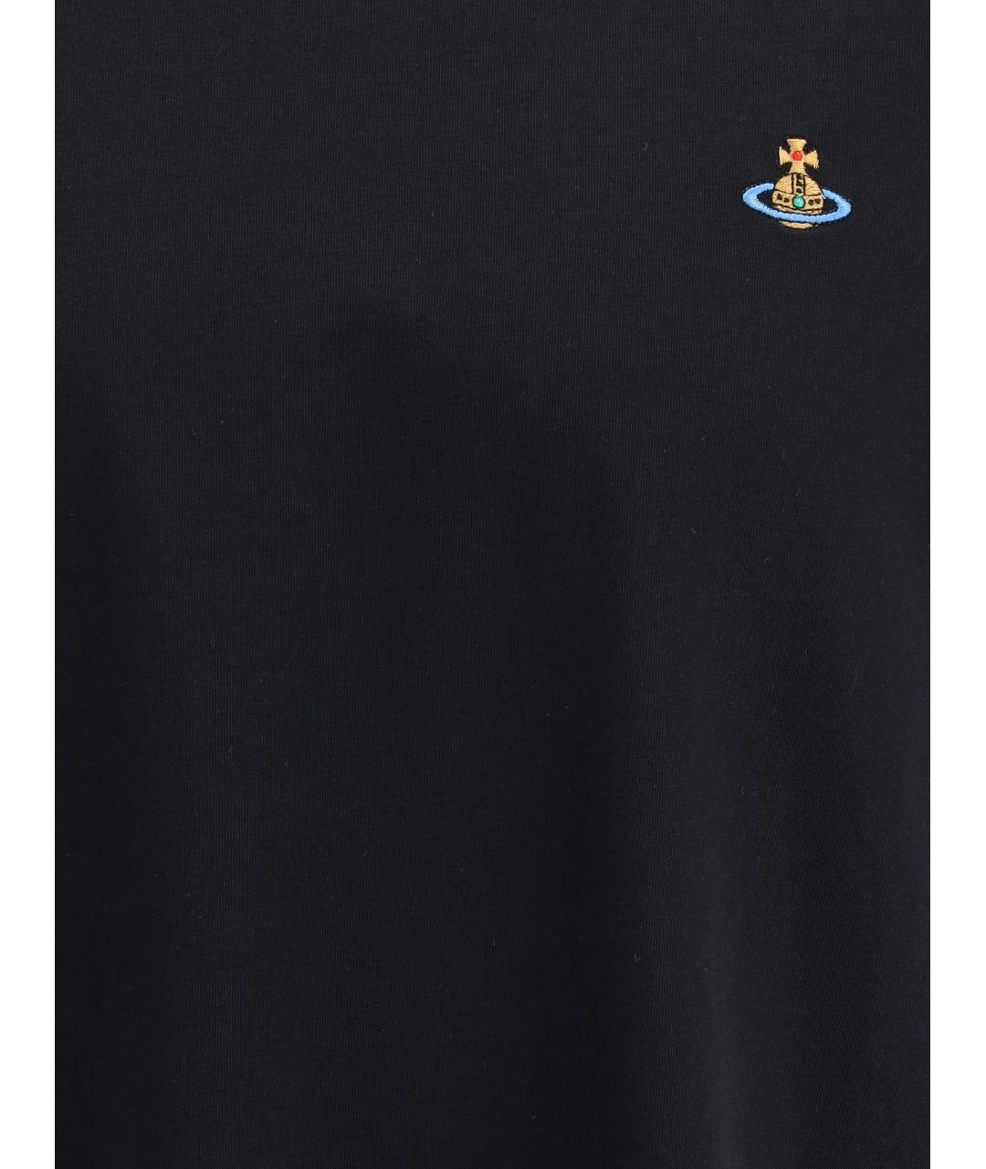 VIVIENNE WESTWOOD Черная хлопковая футболка, фото 3