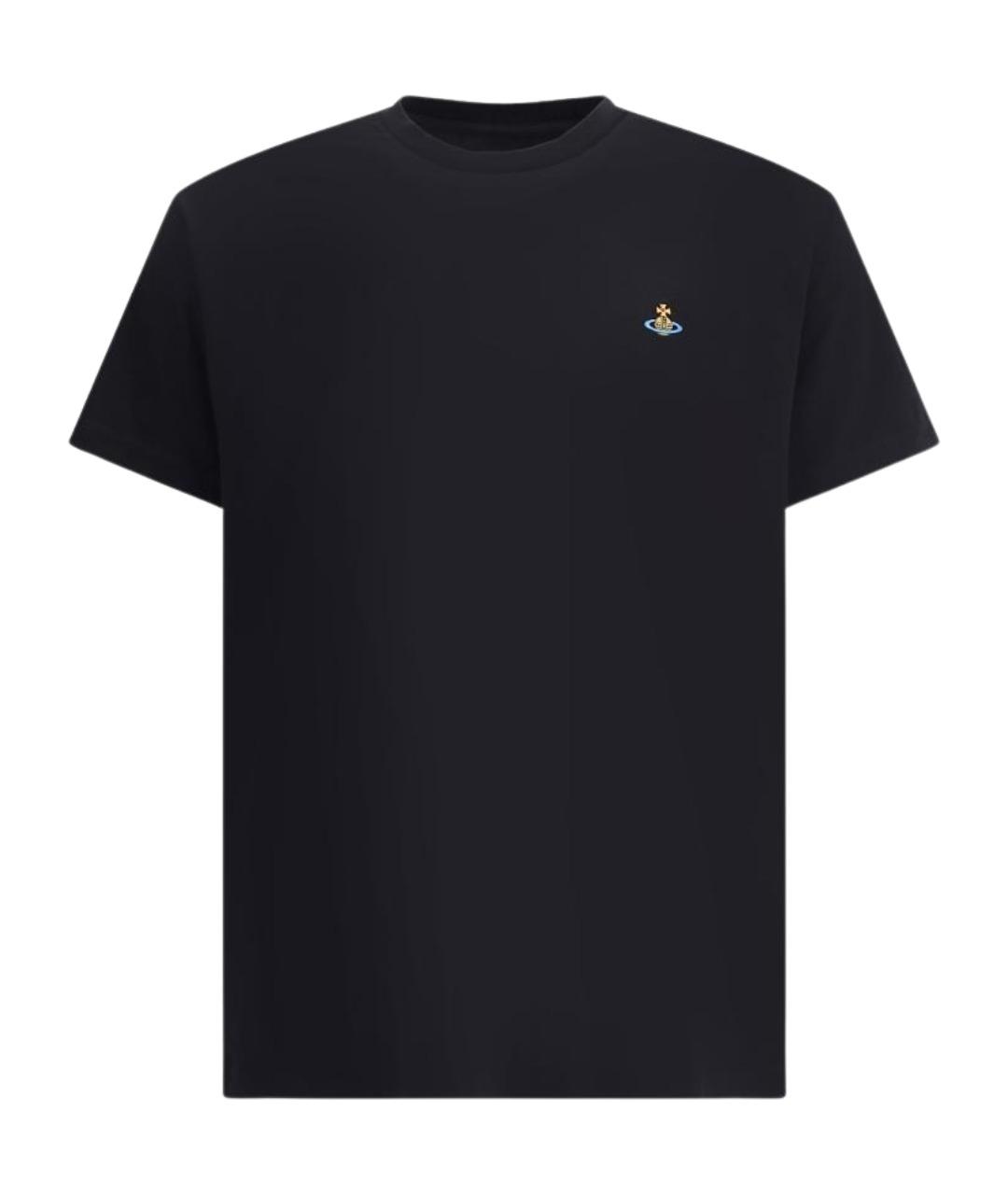VIVIENNE WESTWOOD Черная хлопковая футболка, фото 1