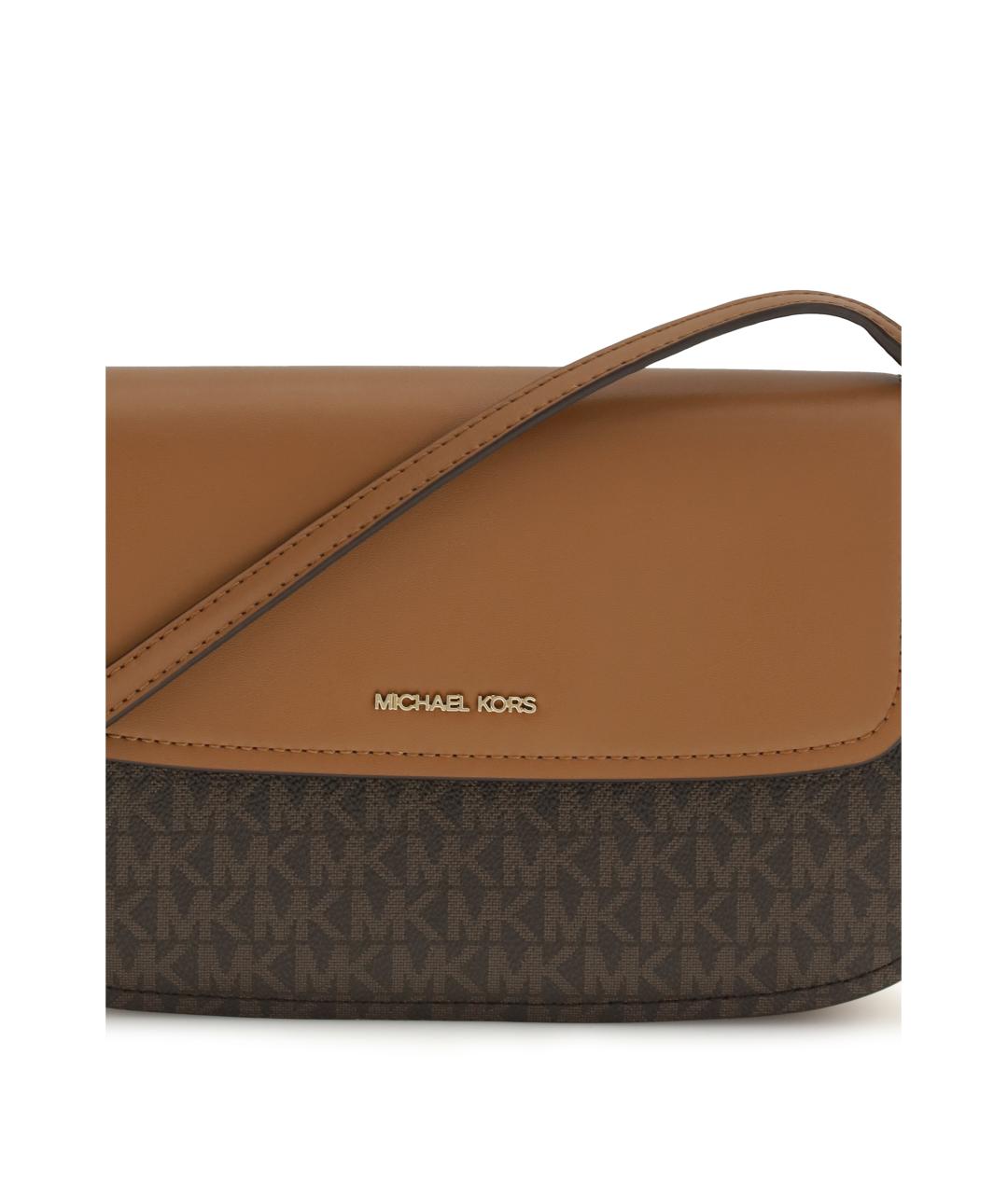 MICHAEL KORS Коричневая кожаная сумка через плечо, фото 4