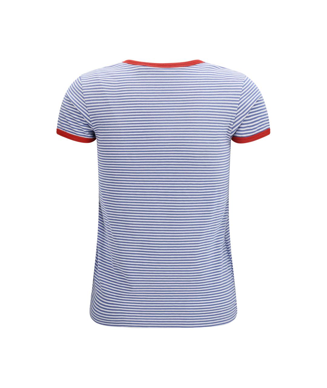 PRADA Голубая хлопковая футболка, фото 2