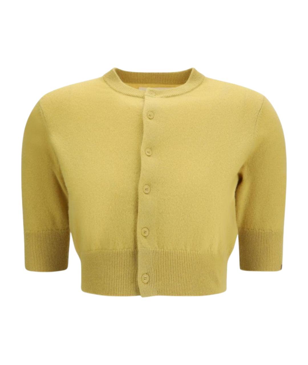 EXTREME CASHMERE Горчичный кашемировый кардиган, фото 1