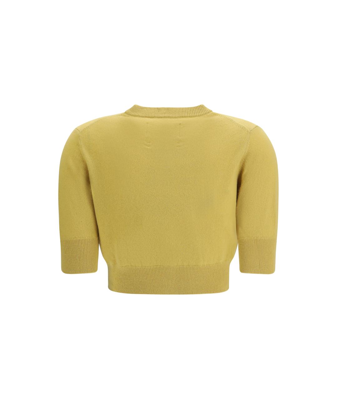 EXTREME CASHMERE Горчичный кашемировый кардиган, фото 2