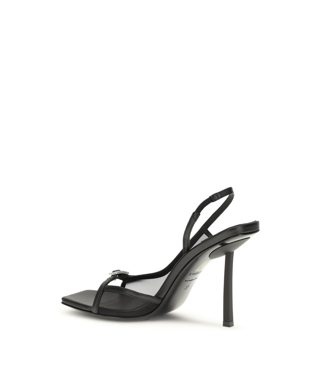 LE SILLA Черные кожаные босоножки, фото 3