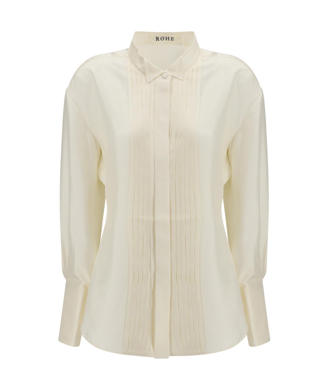 ROHE Бежевая шелковая рубашка, фото 1