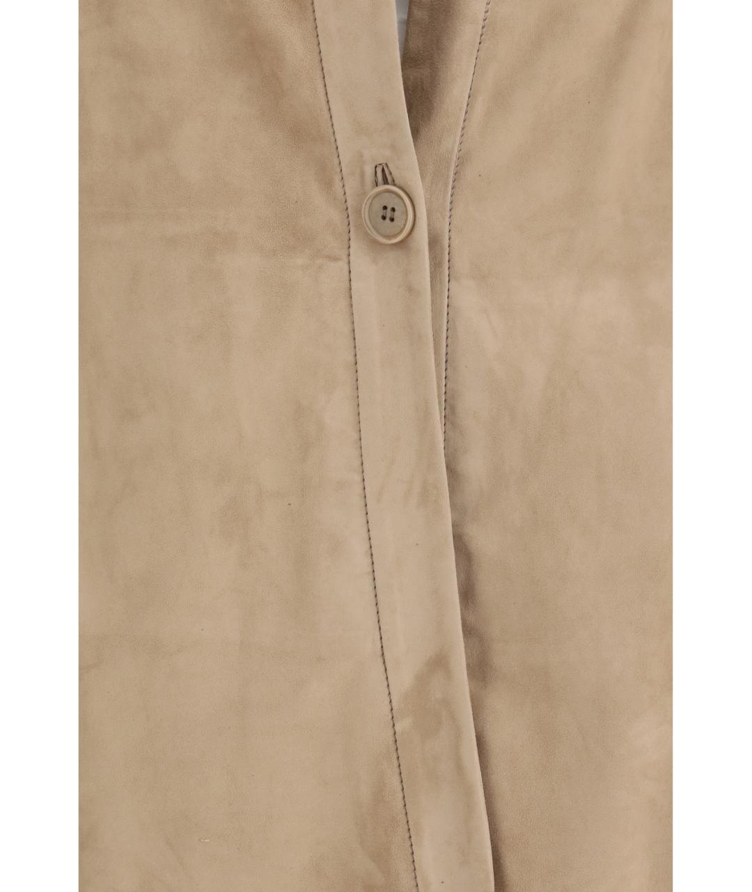 SANTORO Бежевая замшевая рубашка, фото 3