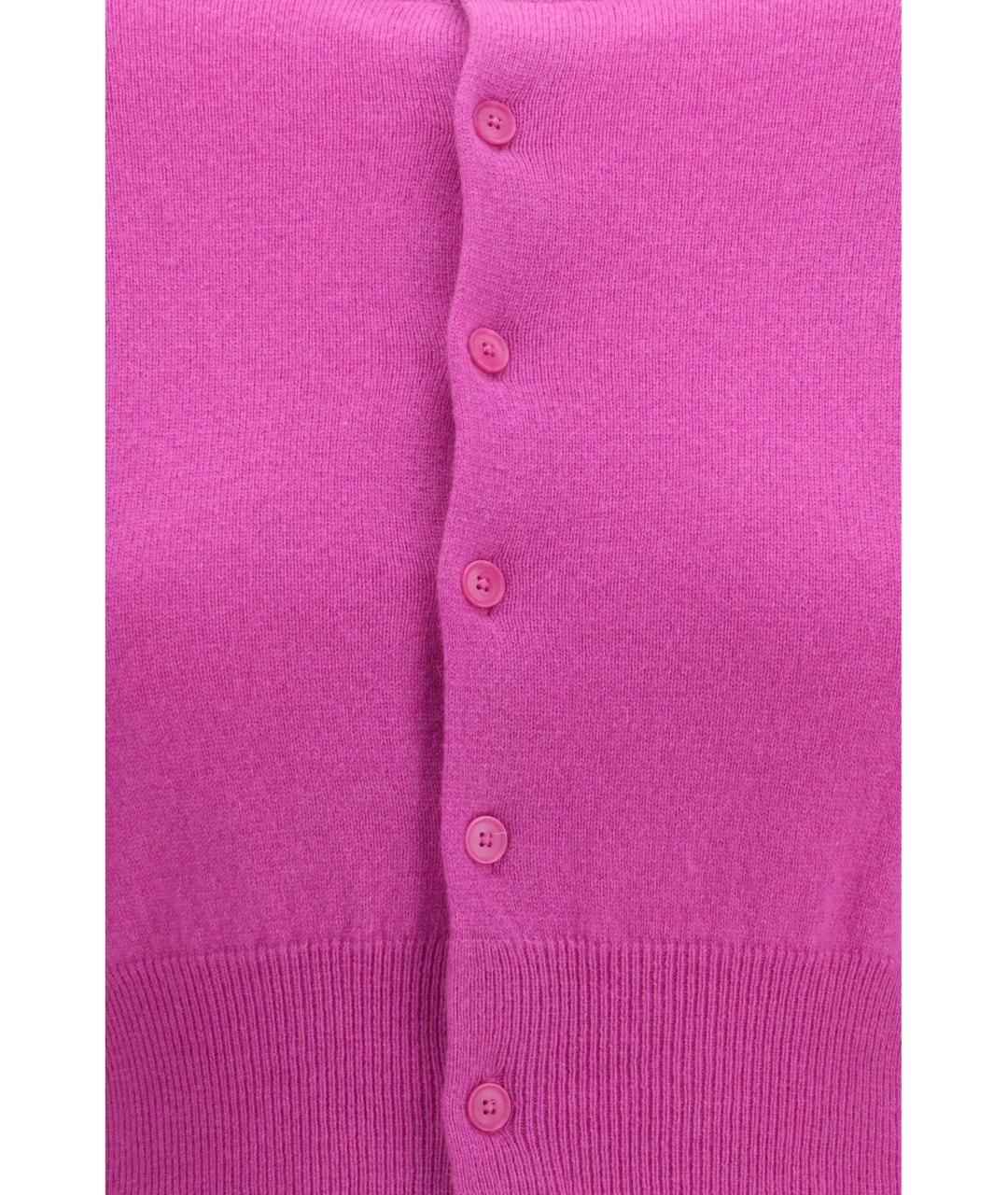 EXTREME CASHMERE Фуксия кашемировый кардиган, фото 3