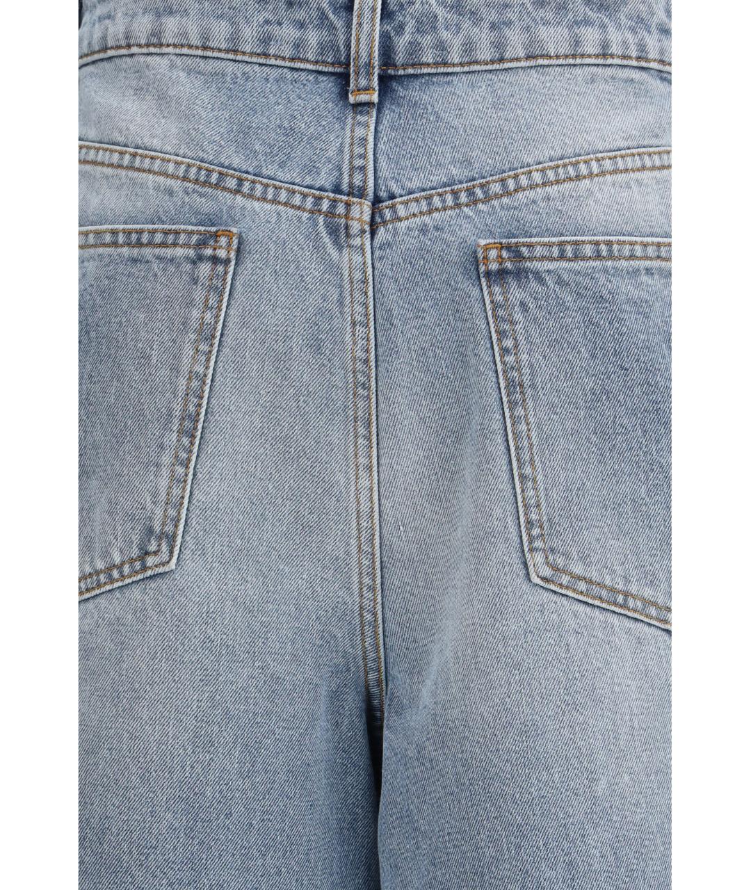 ROHE Голубые хлопковые прямые джинсы, фото 3