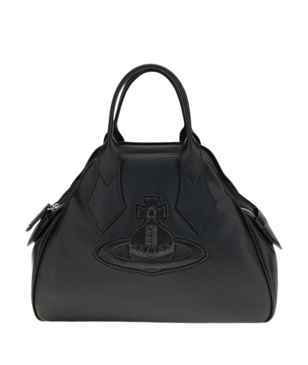 VIVIENNE WESTWOOD Черная сумка с короткими ручками из искусственной кожи, фото 1