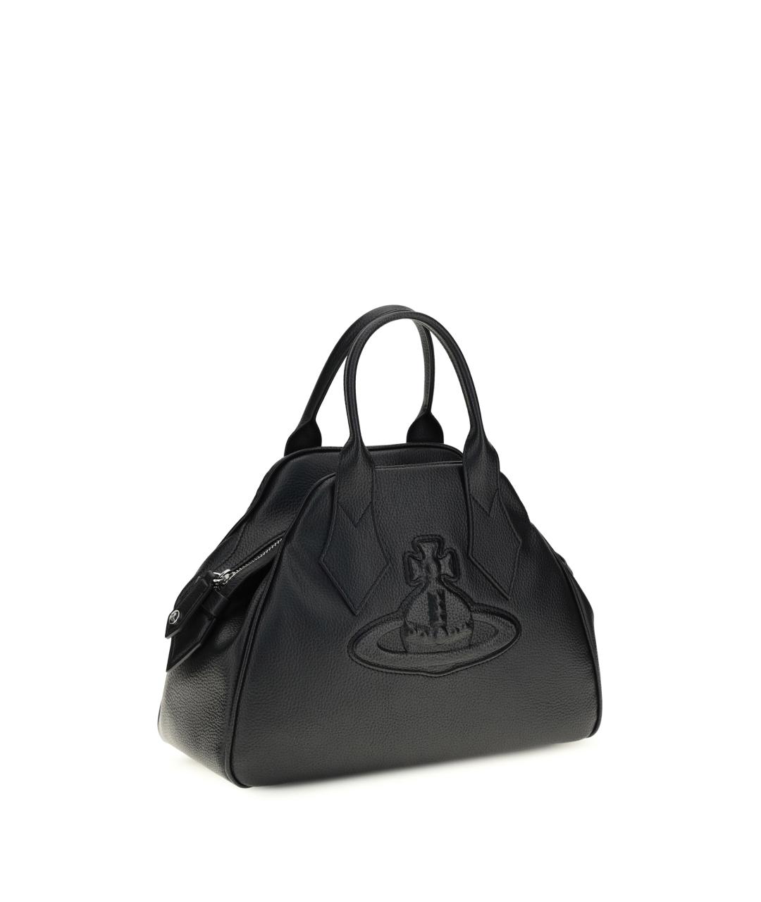 VIVIENNE WESTWOOD Черная сумка с короткими ручками из искусственной кожи, фото 2