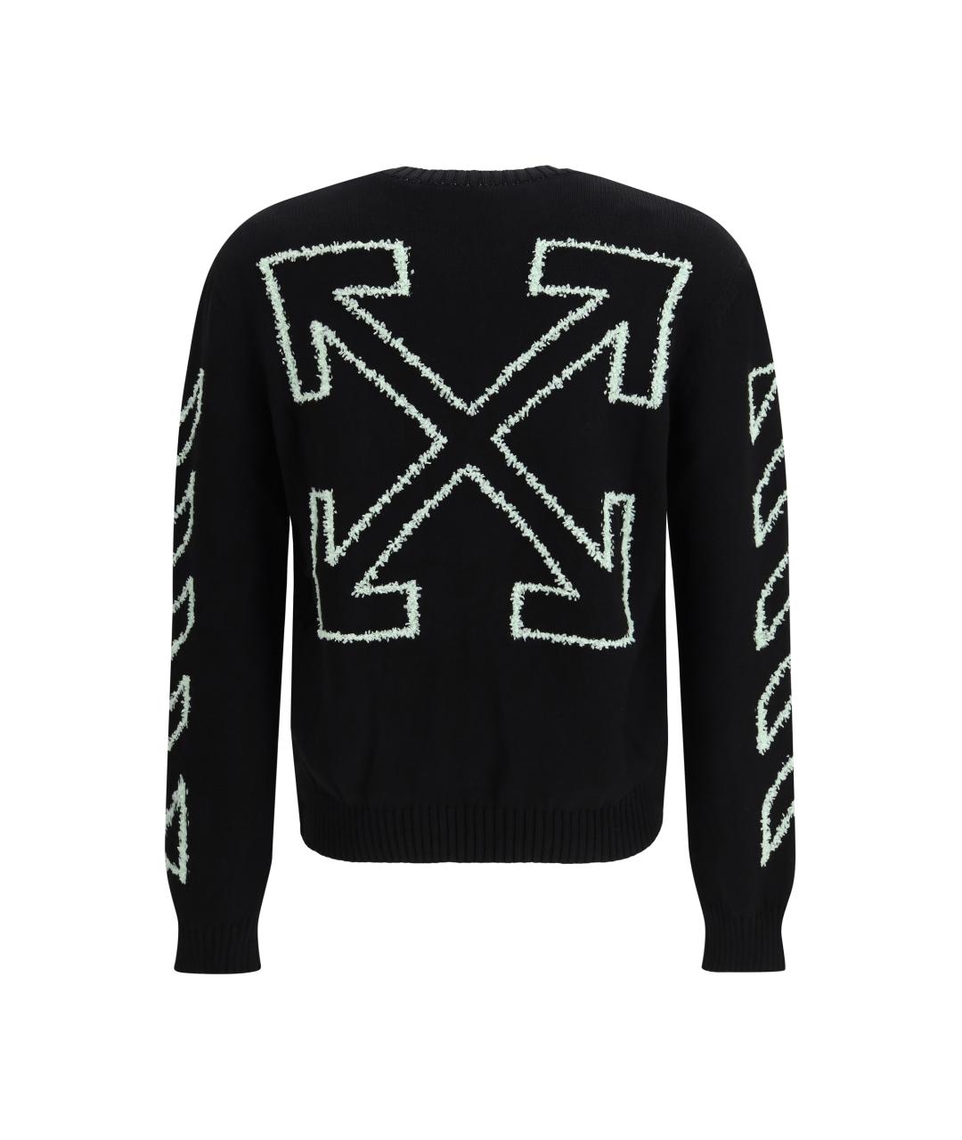 OFF-WHITE Черный хлопковый джемпер / свитер, фото 2