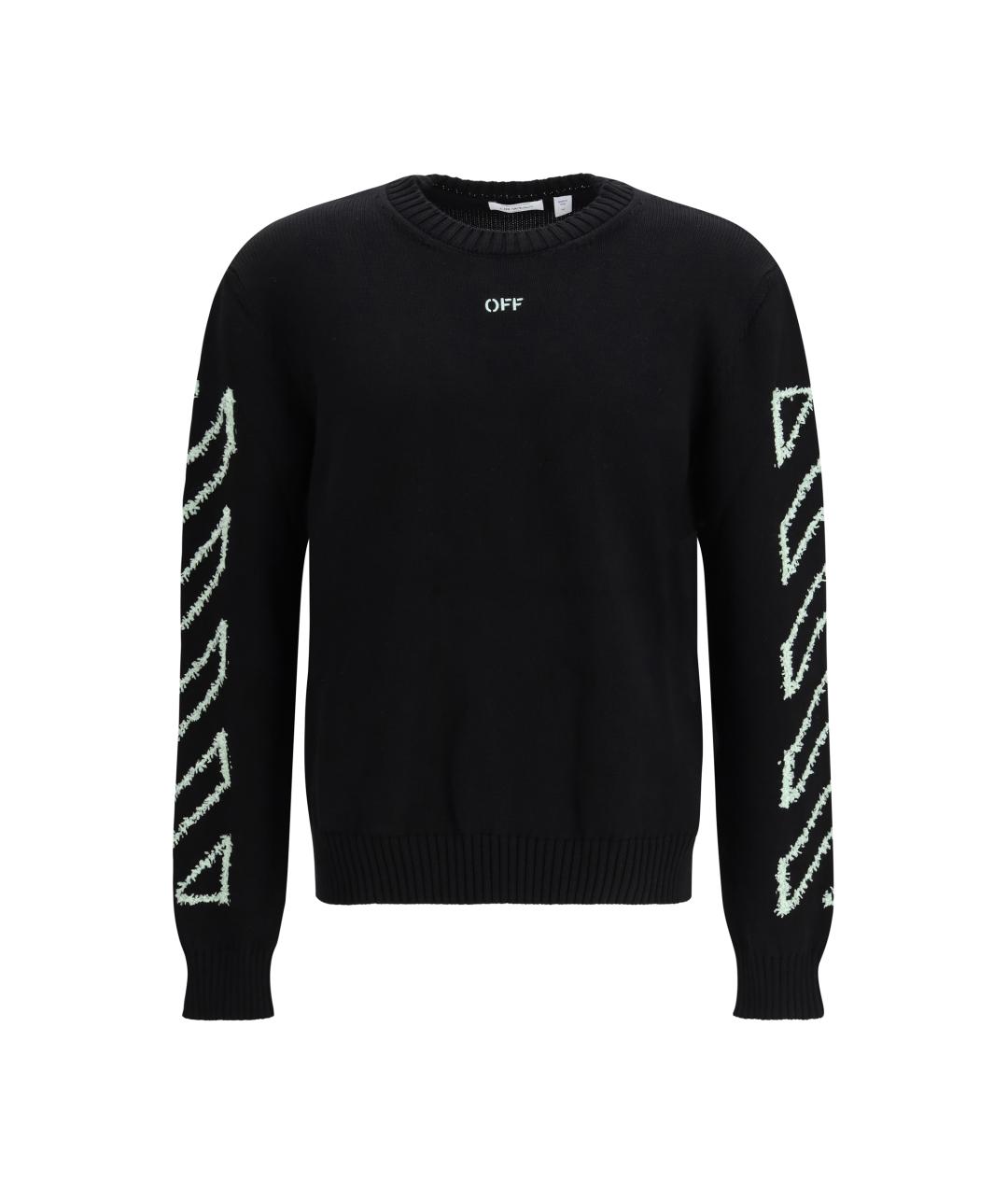 OFF-WHITE Черный хлопковый джемпер / свитер, фото 1
