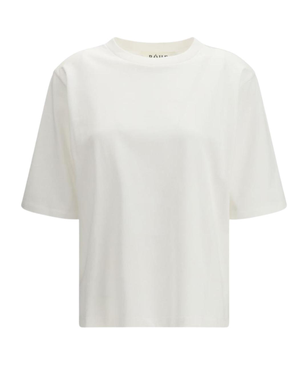 ROHE Белая хлопковая футболка, фото 1