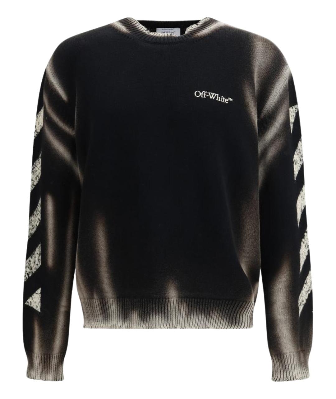 OFF-WHITE Черный хлопковый джемпер / свитер, фото 1