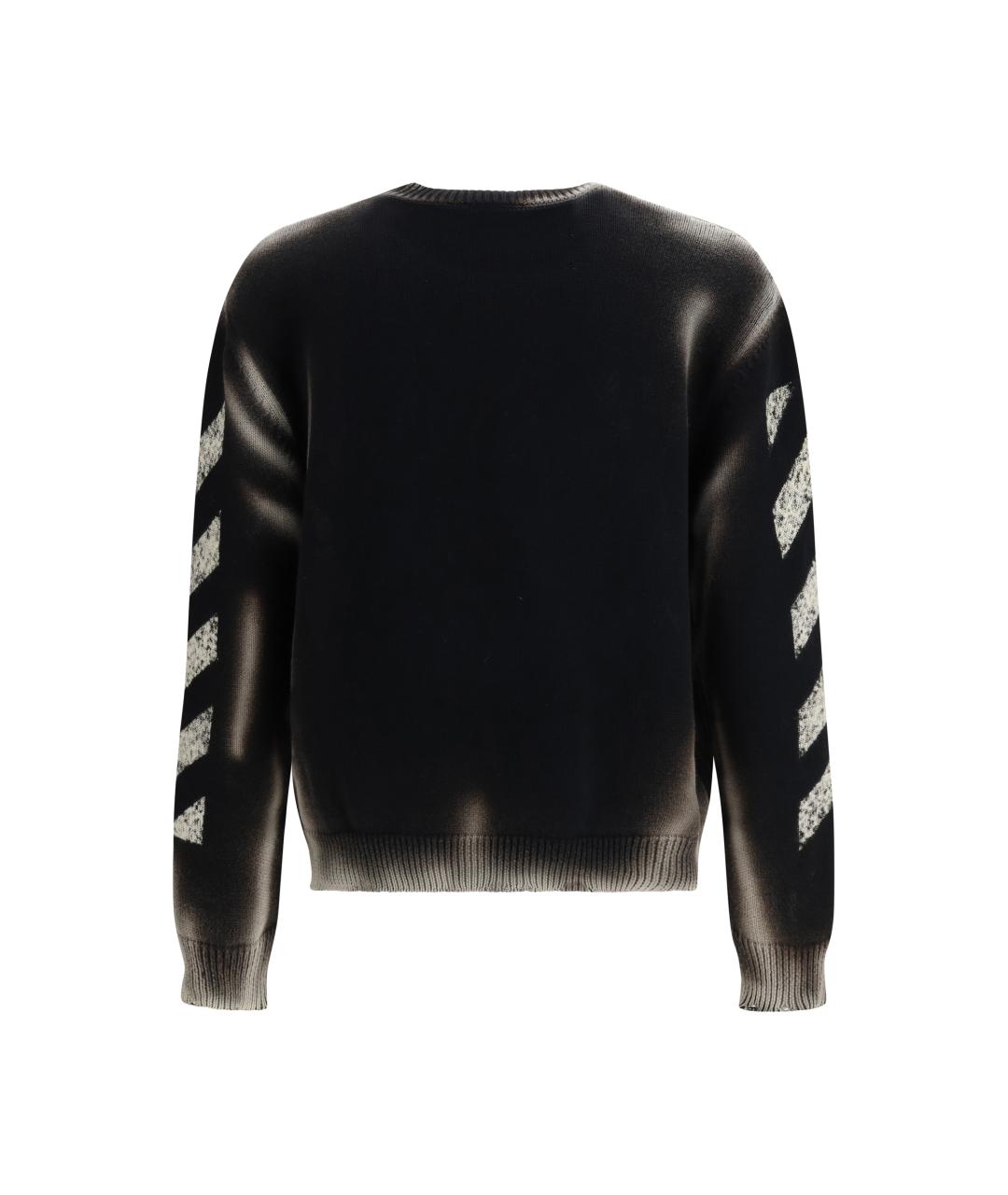 OFF-WHITE Черный хлопковый джемпер / свитер, фото 2
