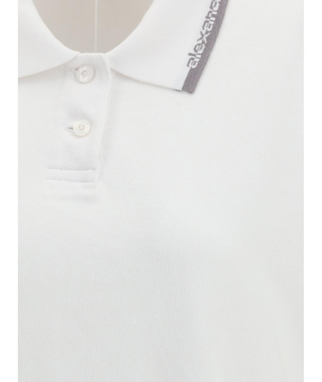 ALEXANDER WANG Белое хлопковое повседневное платье, фото 3