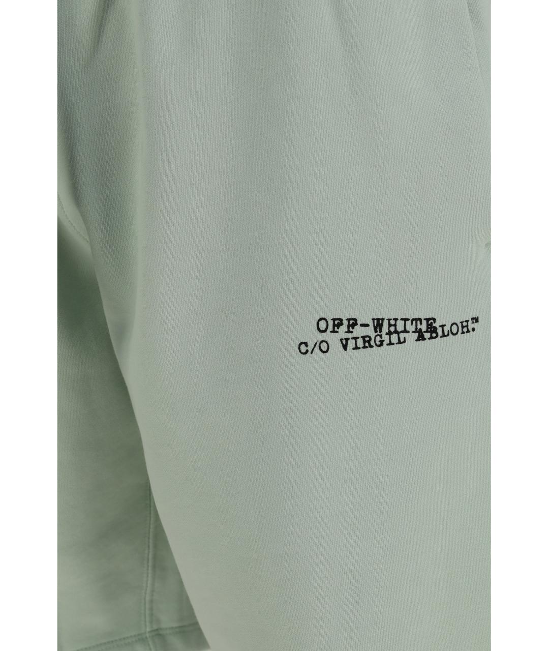 OFF-WHITE Зеленые хлопковые шорты, фото 3