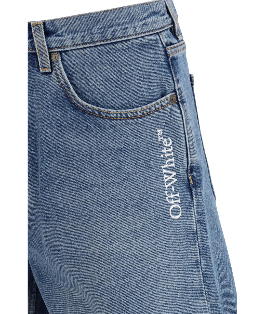 OFF-WHITE Синие хлопковые шорты, фото 3