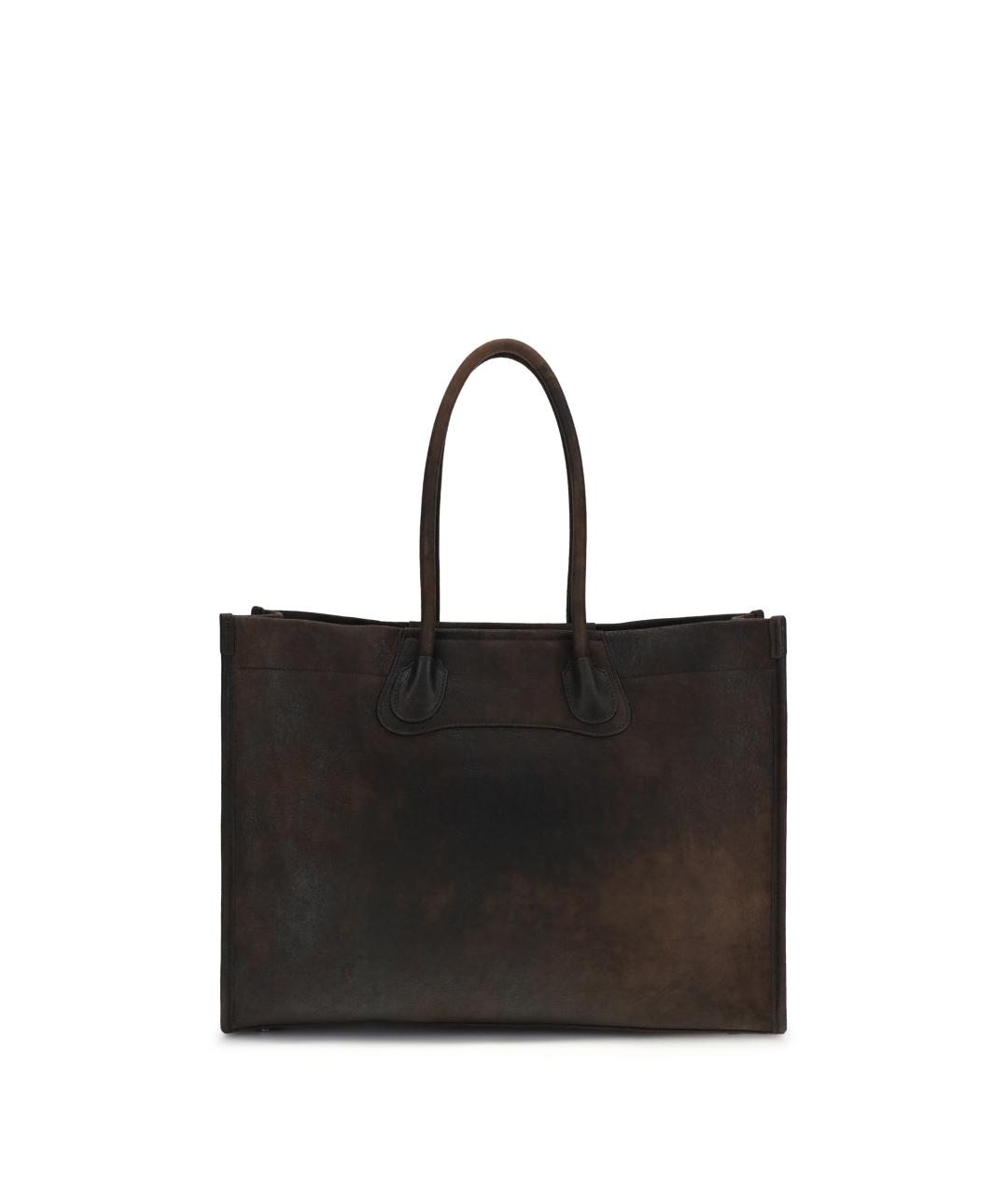 VIVIENNE WESTWOOD Коричневая кожаная сумка тоут, фото 2