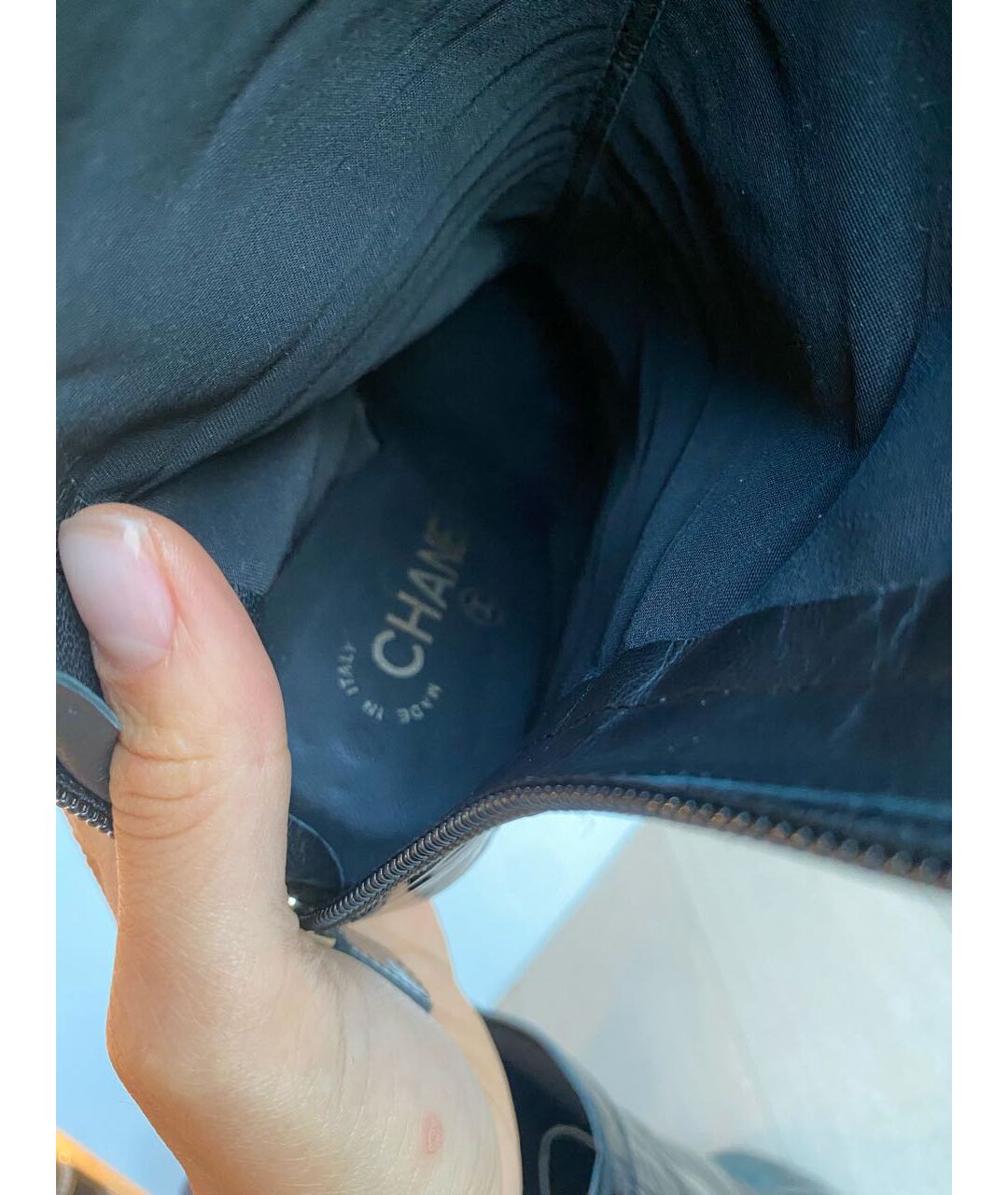 CHANEL PRE-OWNED Черные сапоги из лакированной кожи, фото 8