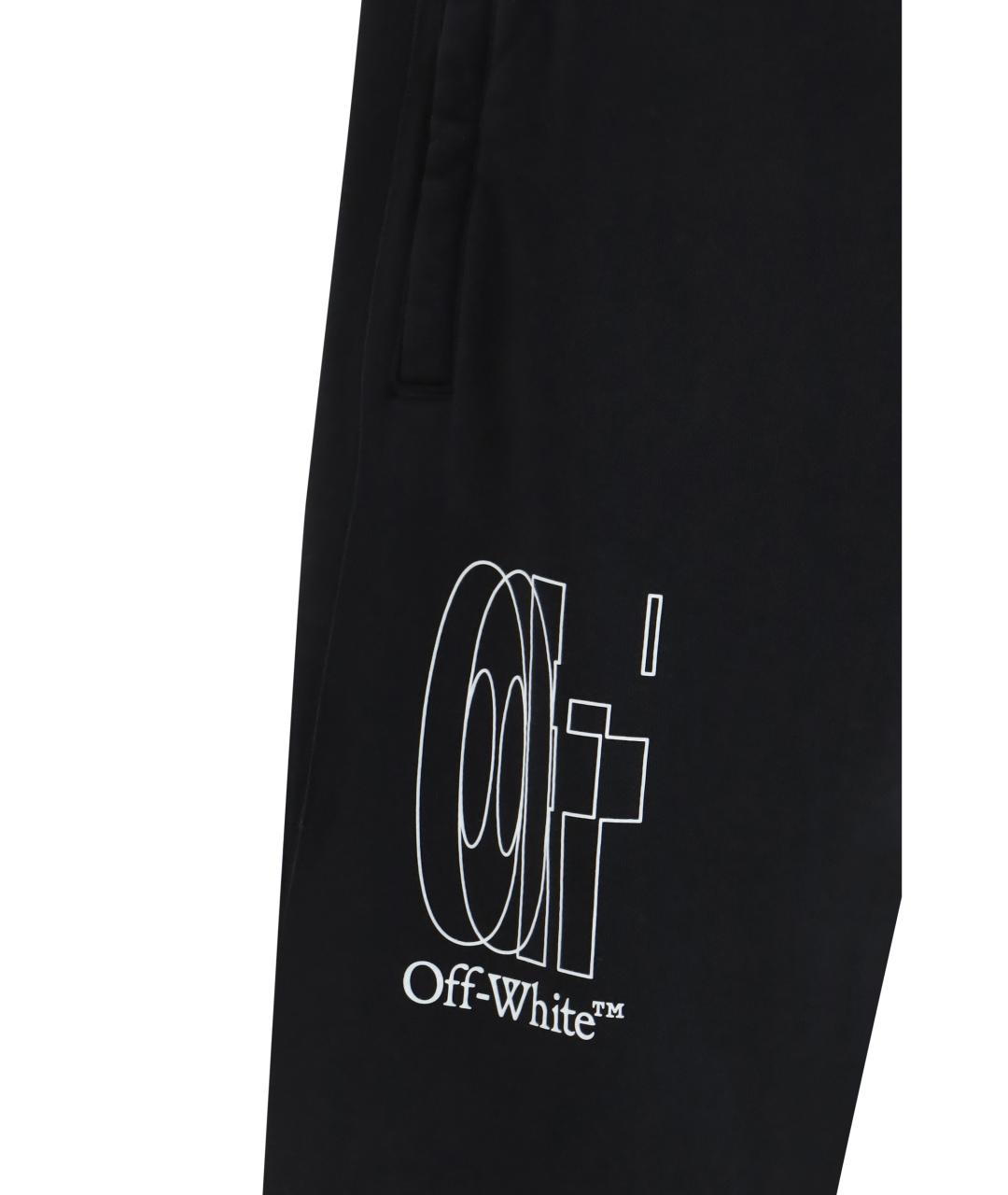 OFF-WHITE Черные хлопковые повседневные брюки, фото 3