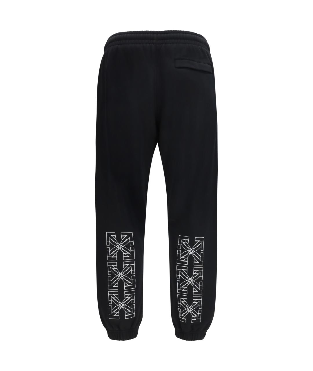 OFF-WHITE Черные хлопковые повседневные брюки, фото 2