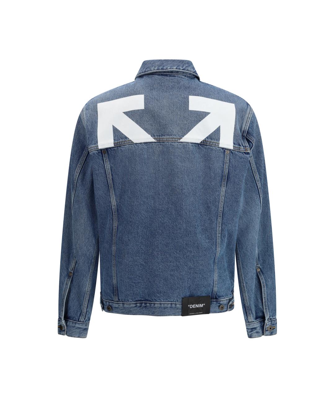 OFF-WHITE Синяя хлопковая куртка, фото 2